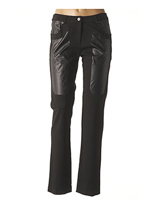 Pantalon droit noir TRICOT CHIC pour femme