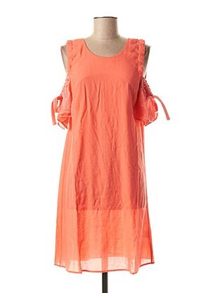 Robe mi-longue orange EVA KAYAN pour femme