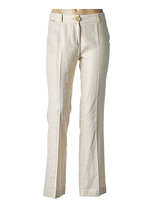 Pantalon droit beige CRISTINA BARROS pour femme