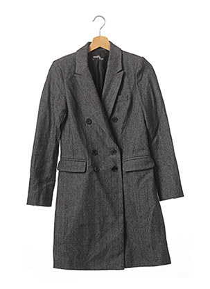Manteau long gris REIKO pour femme