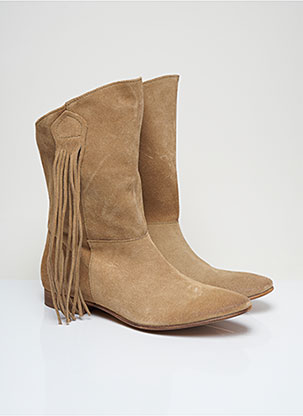 Bottines/Boots beige ETIK pour femme