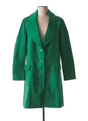 Manteau long vert LA FEE MARABOUTEE pour femme