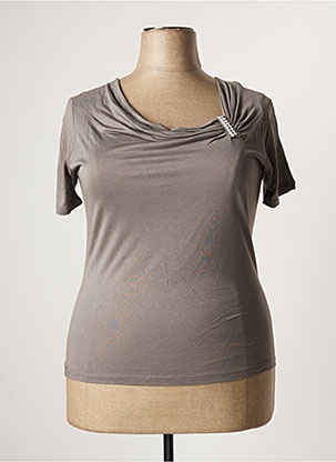T-shirt gris MAURICE ABOT pour femme