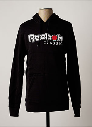Sweat-shirt à capuche noir REEBOK pour homme