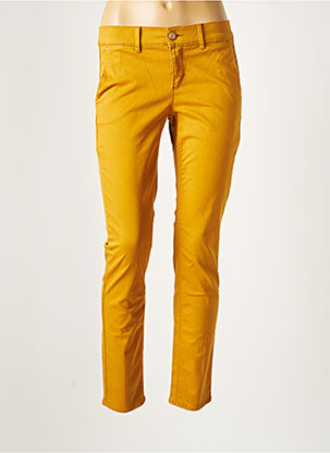 Pantalon droit jaune HAPPY pour femme