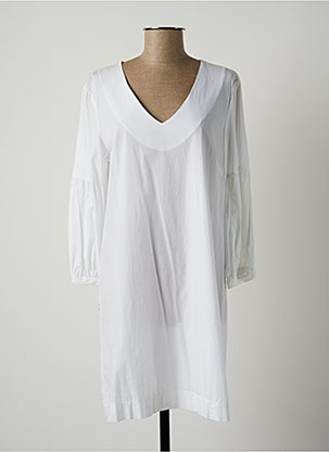 Robe courte blanc LAUREN VIDAL pour femme