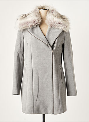Manteau long gris JULIE GUERLANDE pour femme