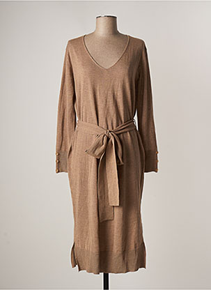 Robe pull marron GRACE & MILA pour femme