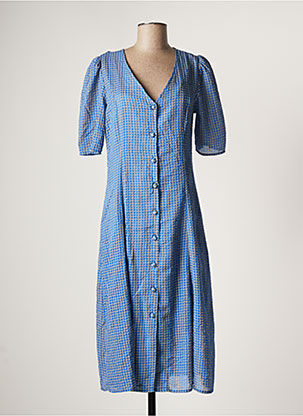 Robe mi-longue bleu OBJECT pour femme