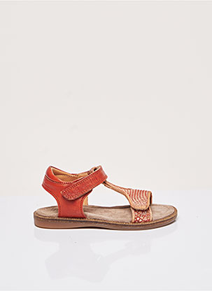 Sandales/Nu pieds orange BISGAARD pour fille