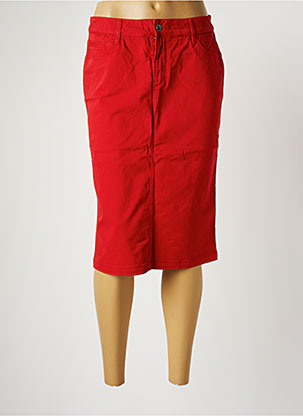 Jupe mi-longue rouge COUTURIST pour femme