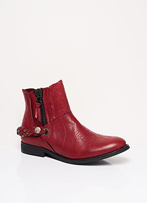 Bottines/Boots rouge REGARD pour femme
