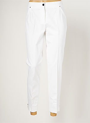 ZARA Pantalon 7/8 de couleur blanc en soldes pas cher 1804298-blanc0 - Modz