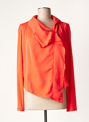 Veste casual orange LAUREN VIDAL pour femme