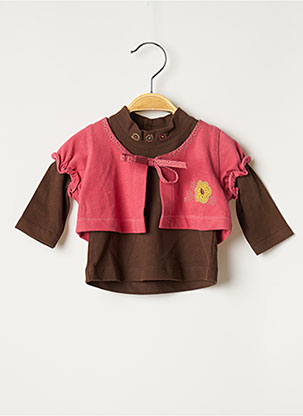 T-shirt marron TAPIOCA pour fille