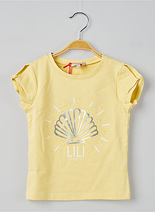 T-shirt jaune LILI GAUFRETTE pour fille