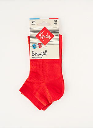 Chaussettes rouge KINDY pour femme