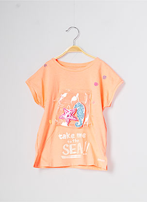 T-shirt orange DESIGUAL pour fille