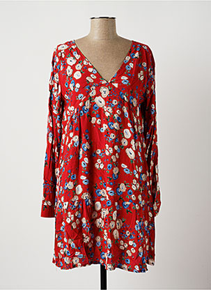 Robe courte rouge INDIE+MOI pour femme