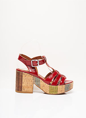 Louis Vuitton Sandales Nu Pieds Femme De Couleur Rouge En Occasion