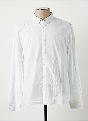 Chemise manches longues blanc TEDDY SMITH pour homme