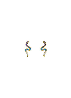 Boucles d’oreilles bleu MYA-BAY pour femme