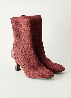 Bottines/Boots rouge WHAT FOR pour femme
