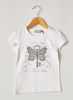 T-shirt blanc PETITES CANAILLES pour fille