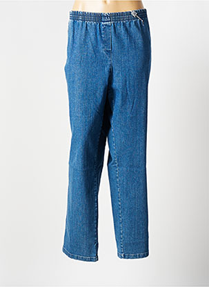 Pantalon droit bleu ADELINA BY SCHEITER pour femme