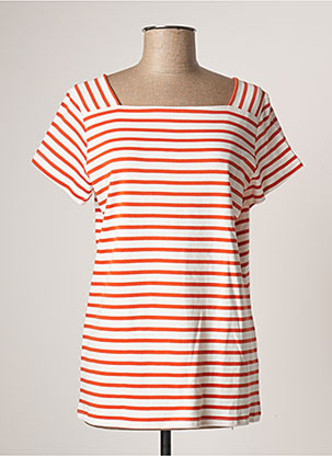T-shirt orange BASTINGAGE pour femme