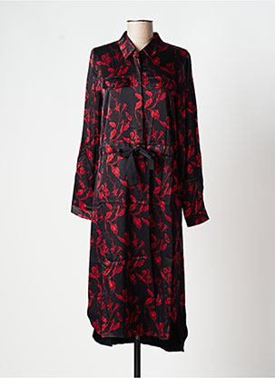 Robe mi-longue noir ROSE MON AMOUR pour femme