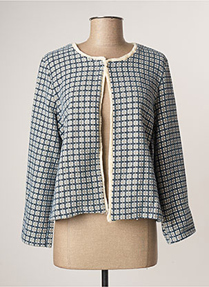 Veste chic bleu MADE IN ITALY pour femme