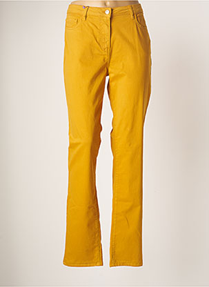 Pantalon droit jaune JULIE GUERLANDE pour femme