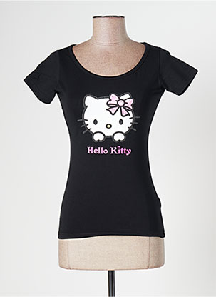 T-shirt noir HELLO KITTY pour femme