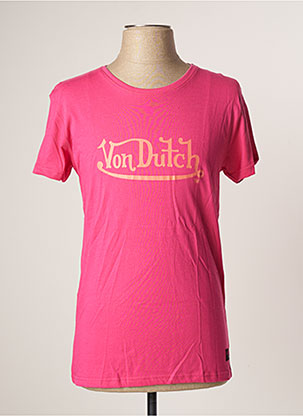 T-shirt rose VON DUTCH pour homme