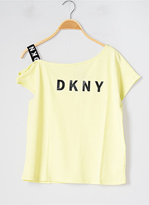 T-shirt jaune DKNY pour fille