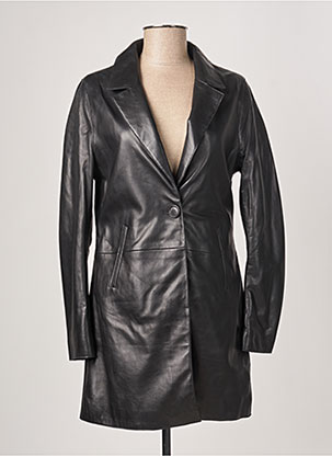 Manteau long noir ROSE GARDEN pour femme