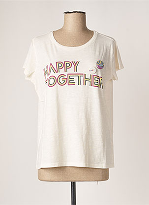 T-shirt beige HAPPY pour femme