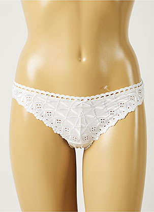 Aubade Tanga Femme De Couleur Blanc 2204001 blanc0 Modz