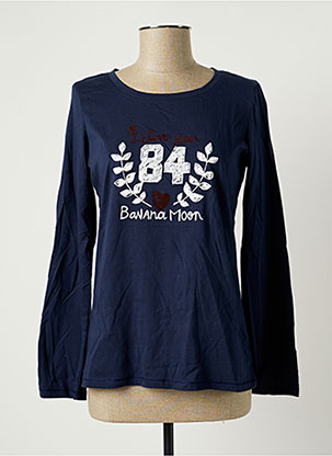 T-shirt bleu BANANA MOON pour femme