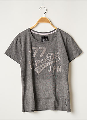 T-shirt gris SUPERDRY pour femme