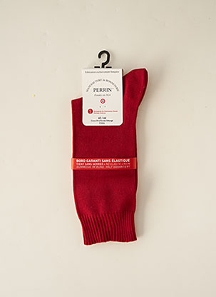 Chaussettes rouge PERRIN pour homme