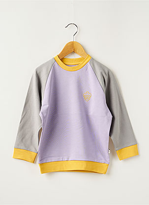 Sweat-shirt violet HELLO ELAÉ pour fille