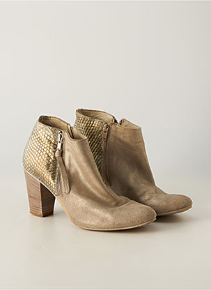 Bottines/Boots beige KHRIO pour femme
