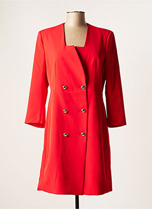Robe mi-longue rouge CARLA MONTANARINI pour femme