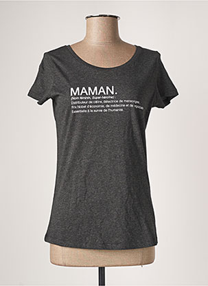 T-shirt gris MONSIEUR TSHIRT pour femme