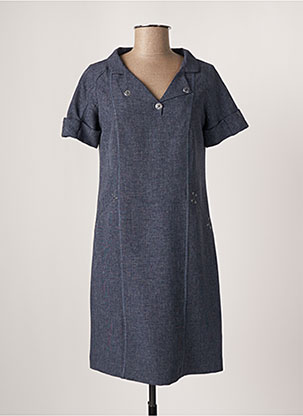 Robe courte bleu FRANCE RIVOIRE pour femme