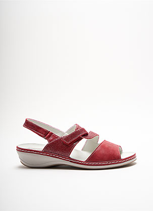 Sandales/Nu pieds rouge SWEDI pour femme