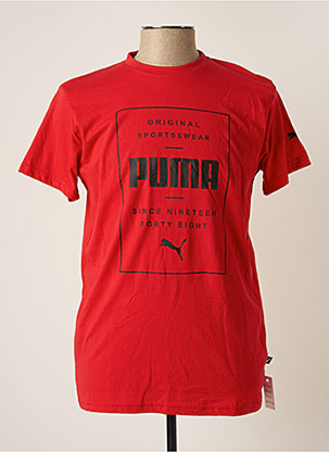 T-shirt rouge PUMA pour homme