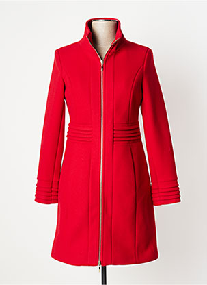 Manteau long rouge TINTA STYLE pour femme